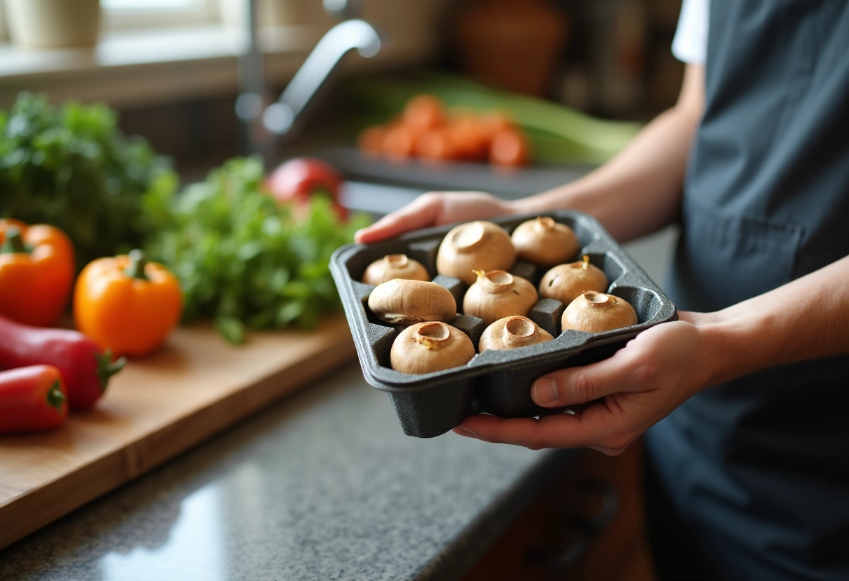 champignons paris périmés